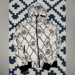 Vintage Volcom Stone Cross Bones AOP Michael J Zepeda Hoodie Skate Size Small